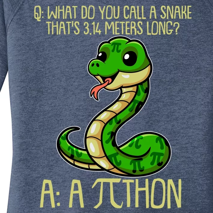 Funny Pi Day 314 PiThon Python Snake Joke Women's Perfect Tri Tunic Long Sleeve Shirt