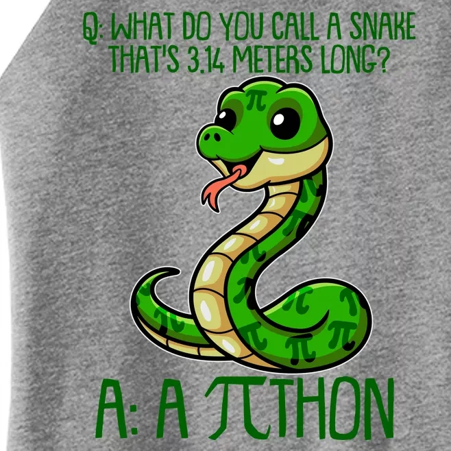 Funny Pi Day 314 PiThon Python Snake Joke Women’s Perfect Tri Rocker Tank