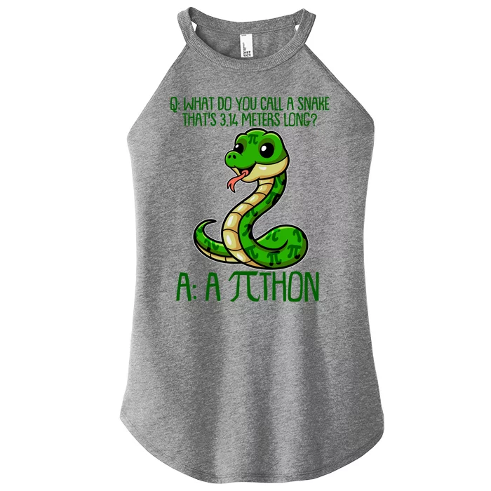 Funny Pi Day 314 PiThon Python Snake Joke Women’s Perfect Tri Rocker Tank