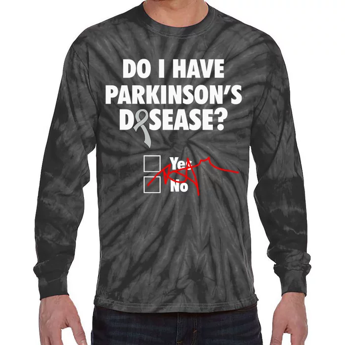 Funny Parkinsons Disease Awareness Yes No Gift Warrior Survivor Tie-Dye Long Sleeve Shirt