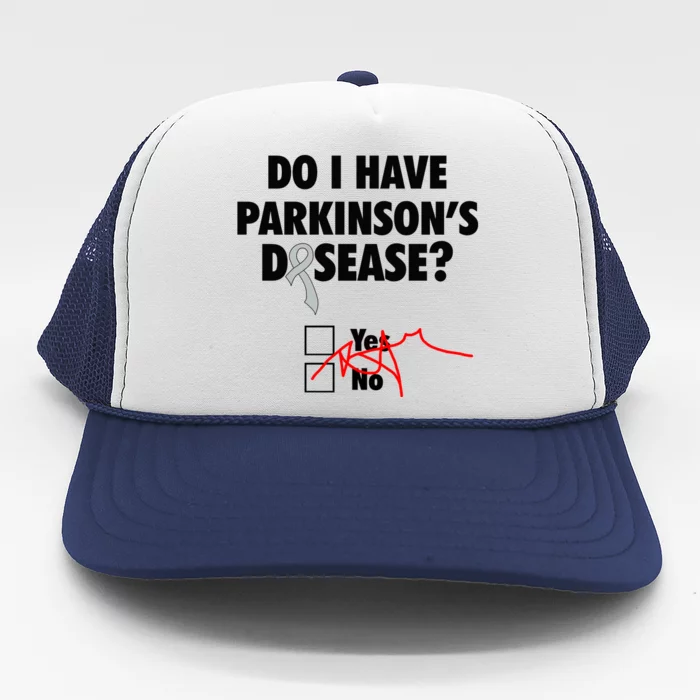 Funny Parkinsons Disease Awareness Yes No Gift Warrior Survivor Trucker Hat