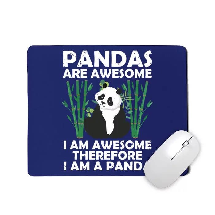 Funny Panda Design For Men Women Panda Bear Lover Mousepad