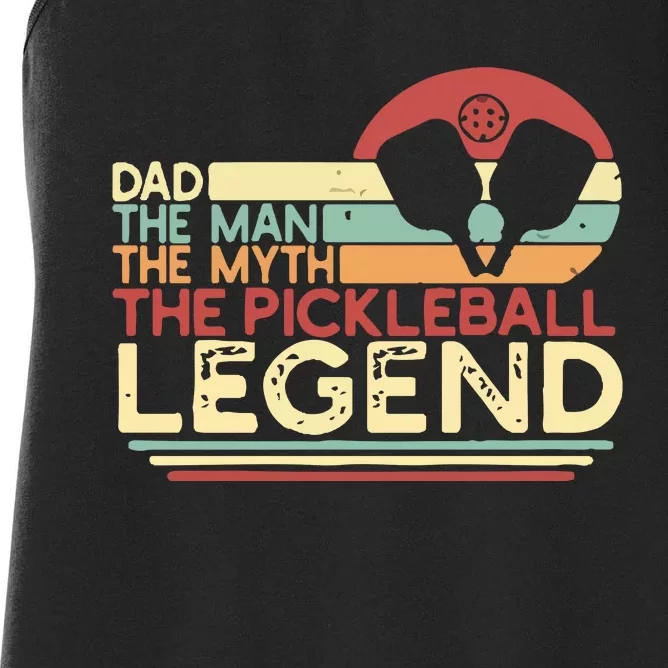 Funny Pickleball Dad Funny Lover Sporty Women's Racerback Tank