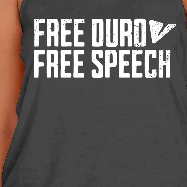 Free Pavel Durov Telegram Free Speech Women's Knotted Racerback Tank