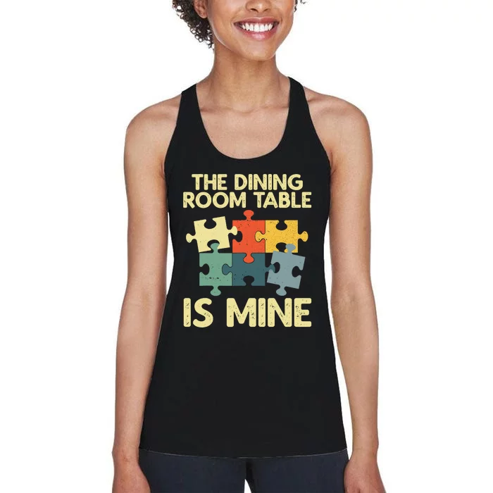 Funny Puzzle Design For Jigsaw Puzzle Lover Women's Racerback Tank