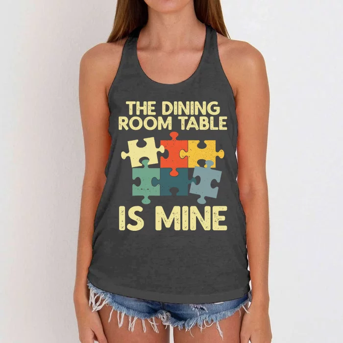 Funny Puzzle Design For Jigsaw Puzzle Lover Women's Knotted Racerback Tank