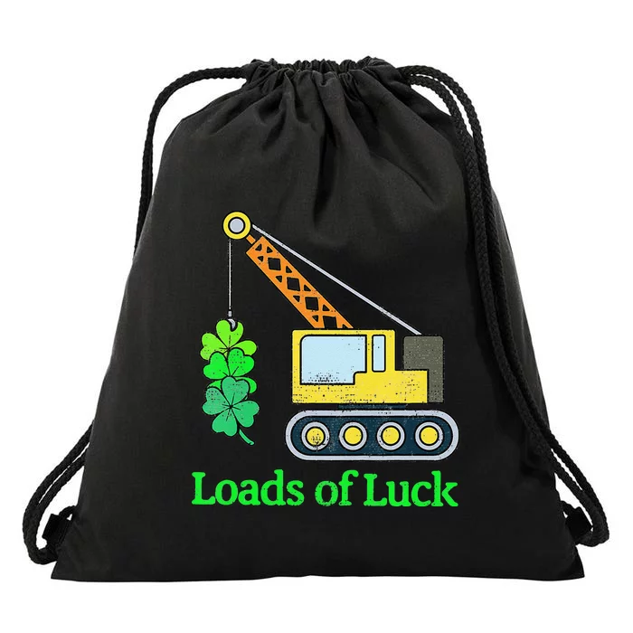 FunnySaint Patrick's Day Truck Funny Loads Of Luck Drawstring Bag