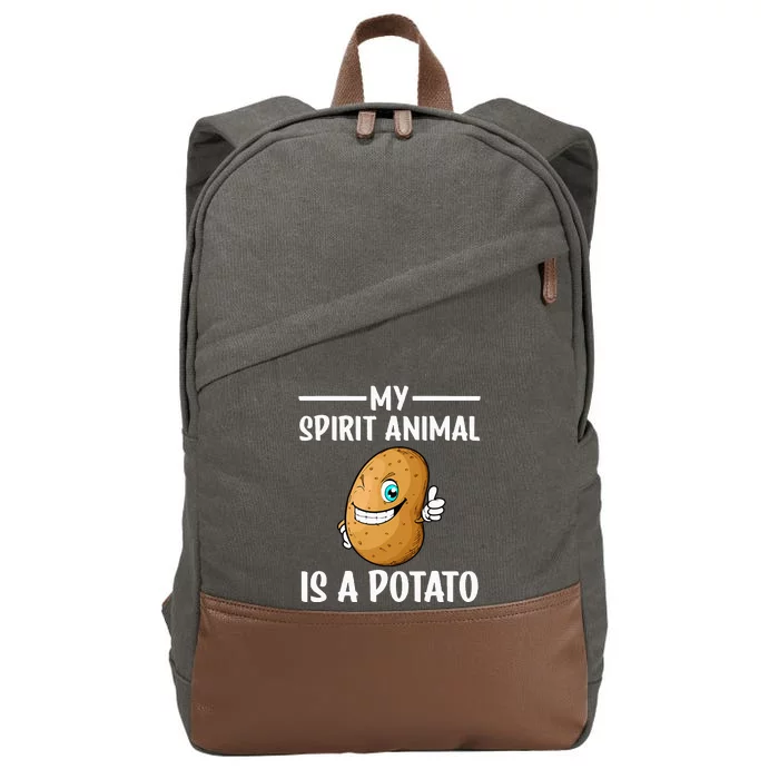 Funny Potato Design For Potatoes Lover Cotton Canvas Backpack