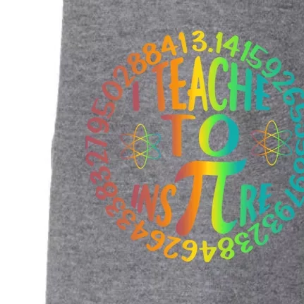 Funny Pi Day I Teach To Inspire 3 14 Math Teacher Gift Doggie 3-End Fleece Hoodie