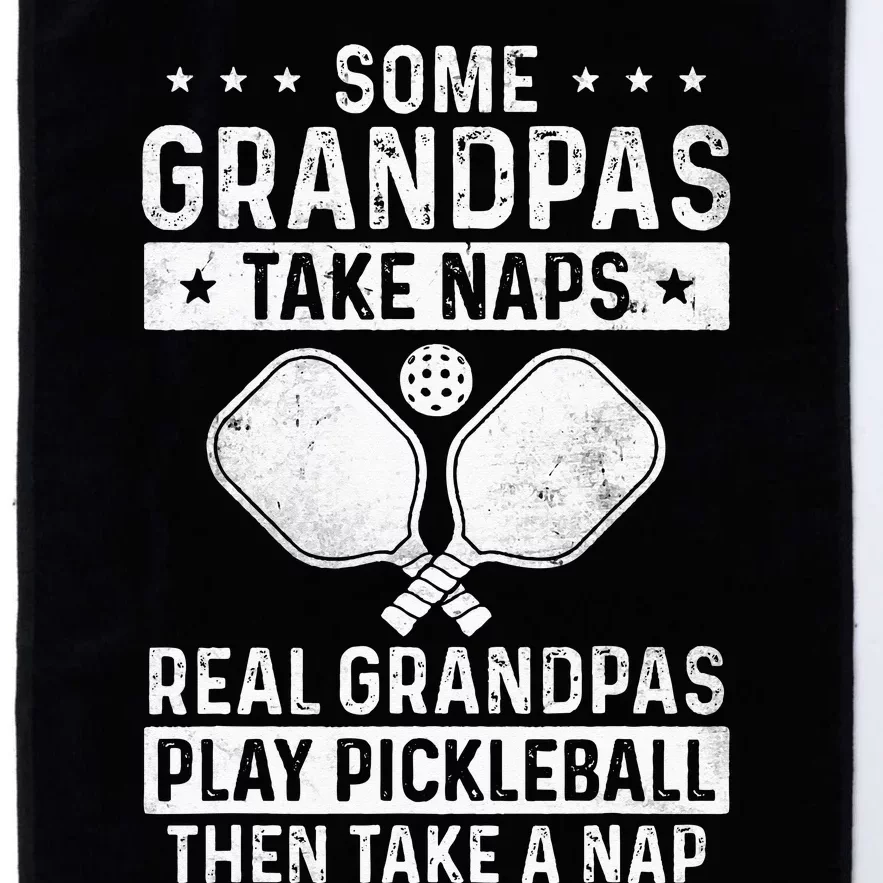 Funny Pickleball Design For Grandpa Pickleball Player Platinum Collection Golf Towel