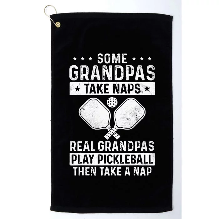 Funny Pickleball Design For Grandpa Pickleball Player Platinum Collection Golf Towel