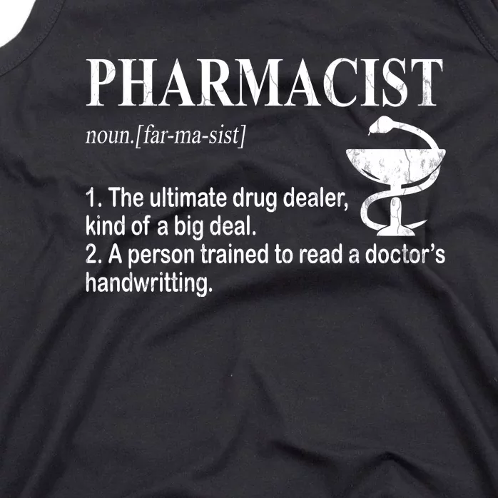 Funny Pharmacist Definition Tank Top