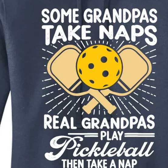 Funny Pickleball Design For Grandpa Pickleball Player Women's Pullover Hoodie