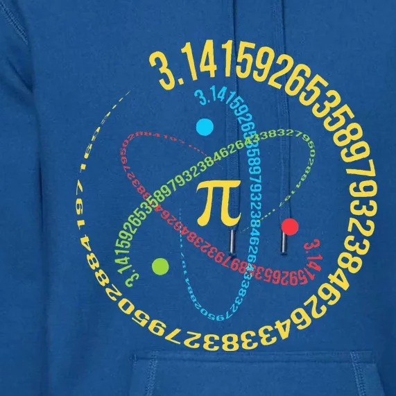 Funny Pi Day Spiral Pi Math For Pi Day Groovy Premium Hoodie