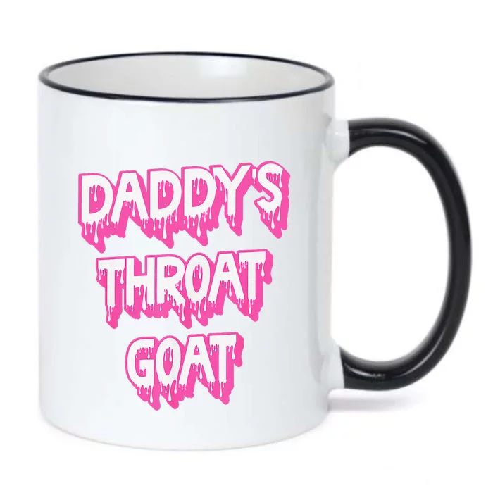 Funny P.Ink Daddys Throat Goat Adult Humor Sarcastic Outfit Gift Black Color Changing Mug