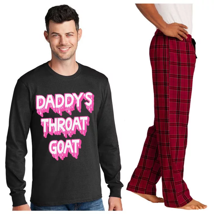 Funny P.Ink Daddys Throat Goat Adult Humor Sarcastic Outfit Gift Long Sleeve Pajama Set