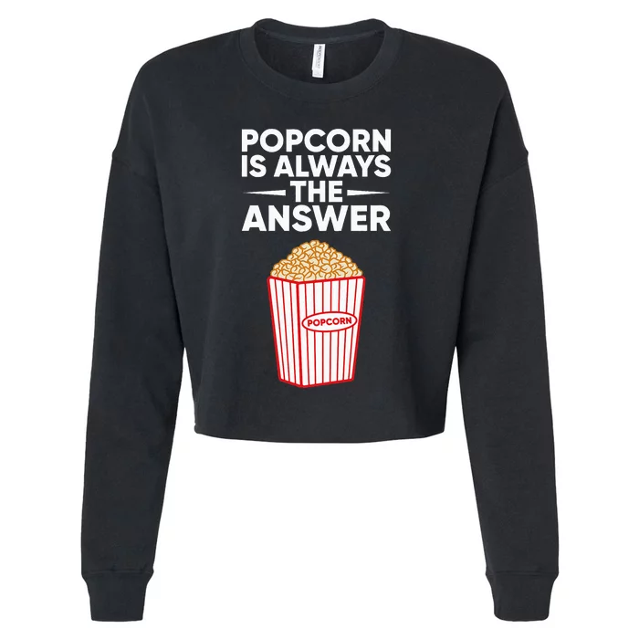 Funny Popcorn Design For Corn Popcorn Maker Cropped Pullover Crew