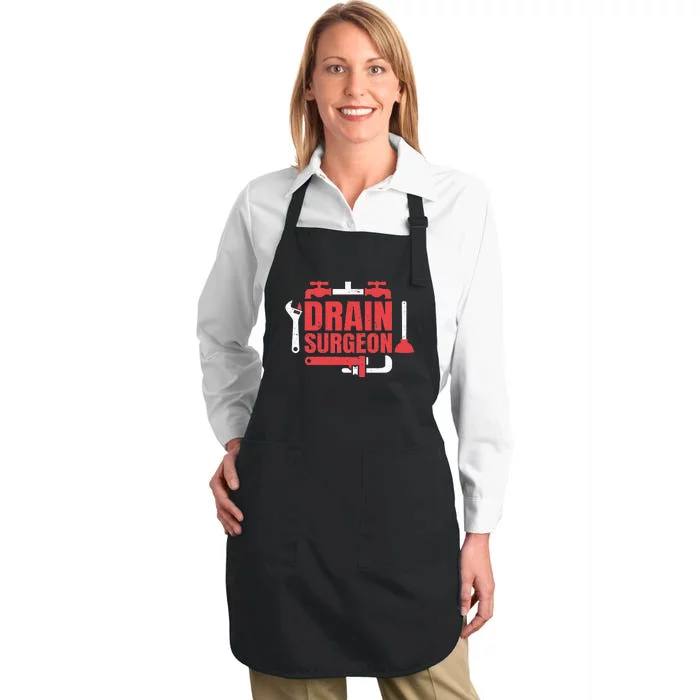 Funny Plumber drain Surgeon Full-Length Apron With Pocket