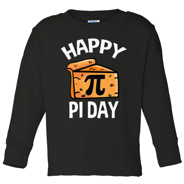 funny Pi Day Digits of Pi Rainbow 3.14 Math Teacher Toddler Long Sleeve Shirt