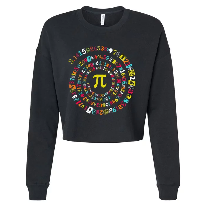 Funny Pi Day Twist Pi Math For Pi Day 3.14 Cropped Pullover Crew