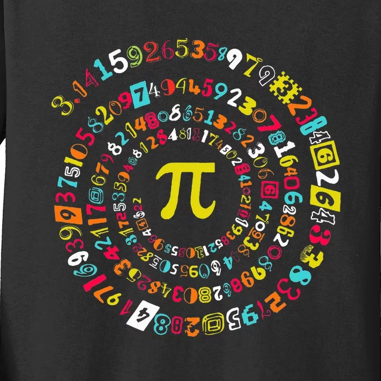 Funny Pi Day Twist Pi Math For Pi Day 3.14 Kids Long Sleeve Shirt