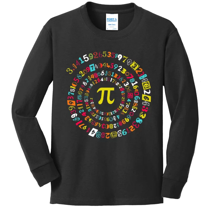 Funny Pi Day Twist Pi Math For Pi Day 3.14 Kids Long Sleeve Shirt