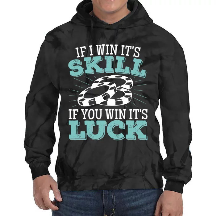 Funny Poker Design for a Poker Player Tie Dye Hoodie