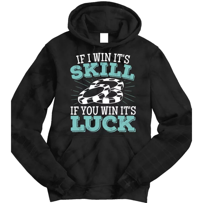 Funny Poker Design for a Poker Player Tie Dye Hoodie