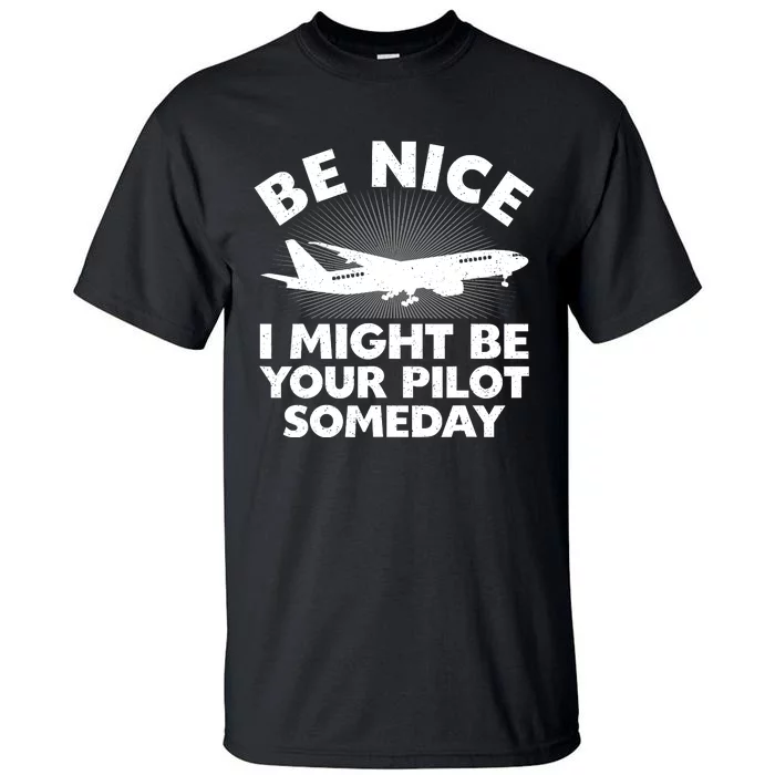 Funny Pilot Design Aviation Airplane Pilot Tall T-Shirt