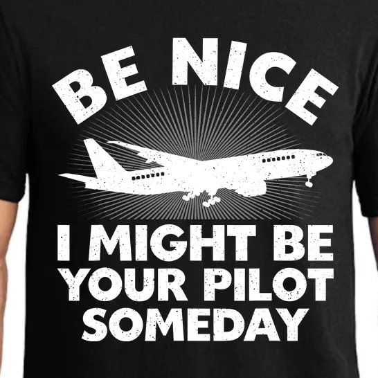 Funny Pilot Design Aviation Airplane Pilot Pajama Set