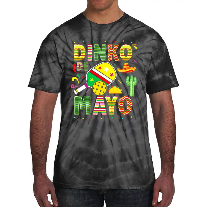 Funny Pickleball Dinko De Mayo Cinco De Mayo Pickleball Pun Tie-Dye T-Shirt