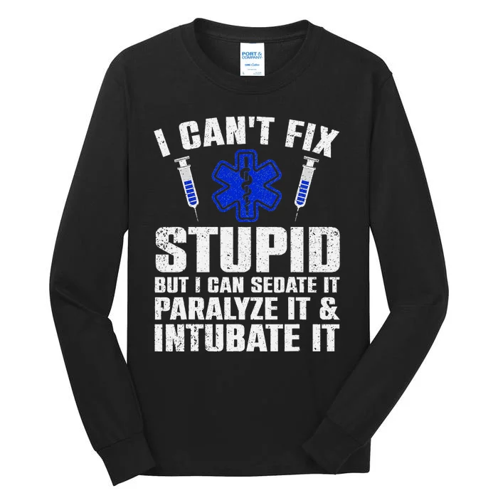 Funny Paramedic Design Emt Paramedic Ems Lover Tall Long Sleeve T-Shirt