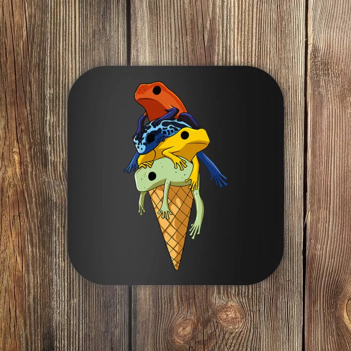 Funny Poison Dart Frogs Ice Cream Coaster