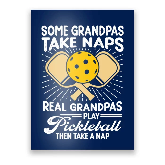 Funny Pickleball Design For Grandpa Pickleball Player Poster