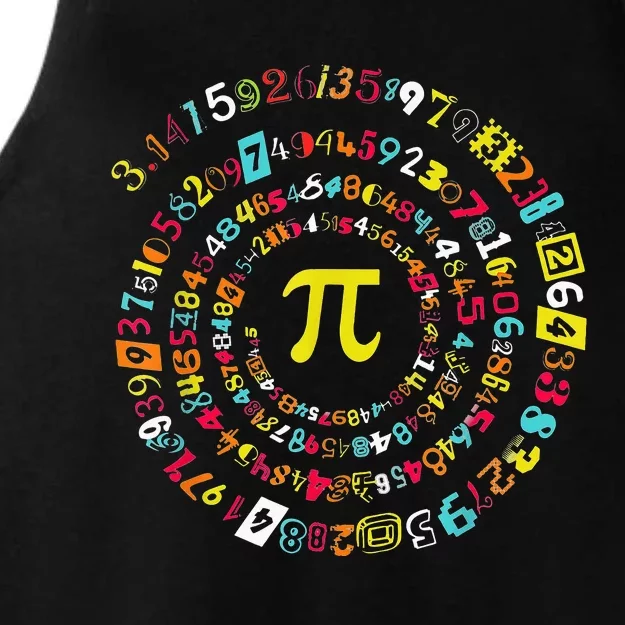 Funny Pi Day Spiral Pi Math Tee For Pi Day 3 14 Ladies Tri-Blend Wicking Tank