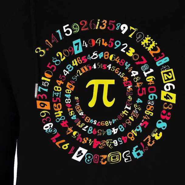 Funny Pi Day Spiral Pi Math Tee For Pi Day 3 14 Womens Funnel Neck Pullover Hood