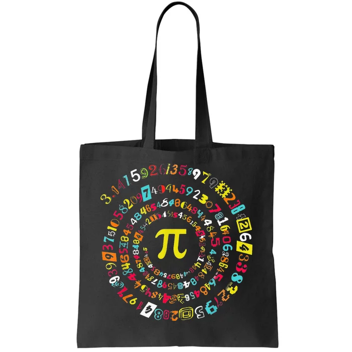 Funny Pi Day Spiral Pi Math Tee For Pi Day 3 14 Tote Bag