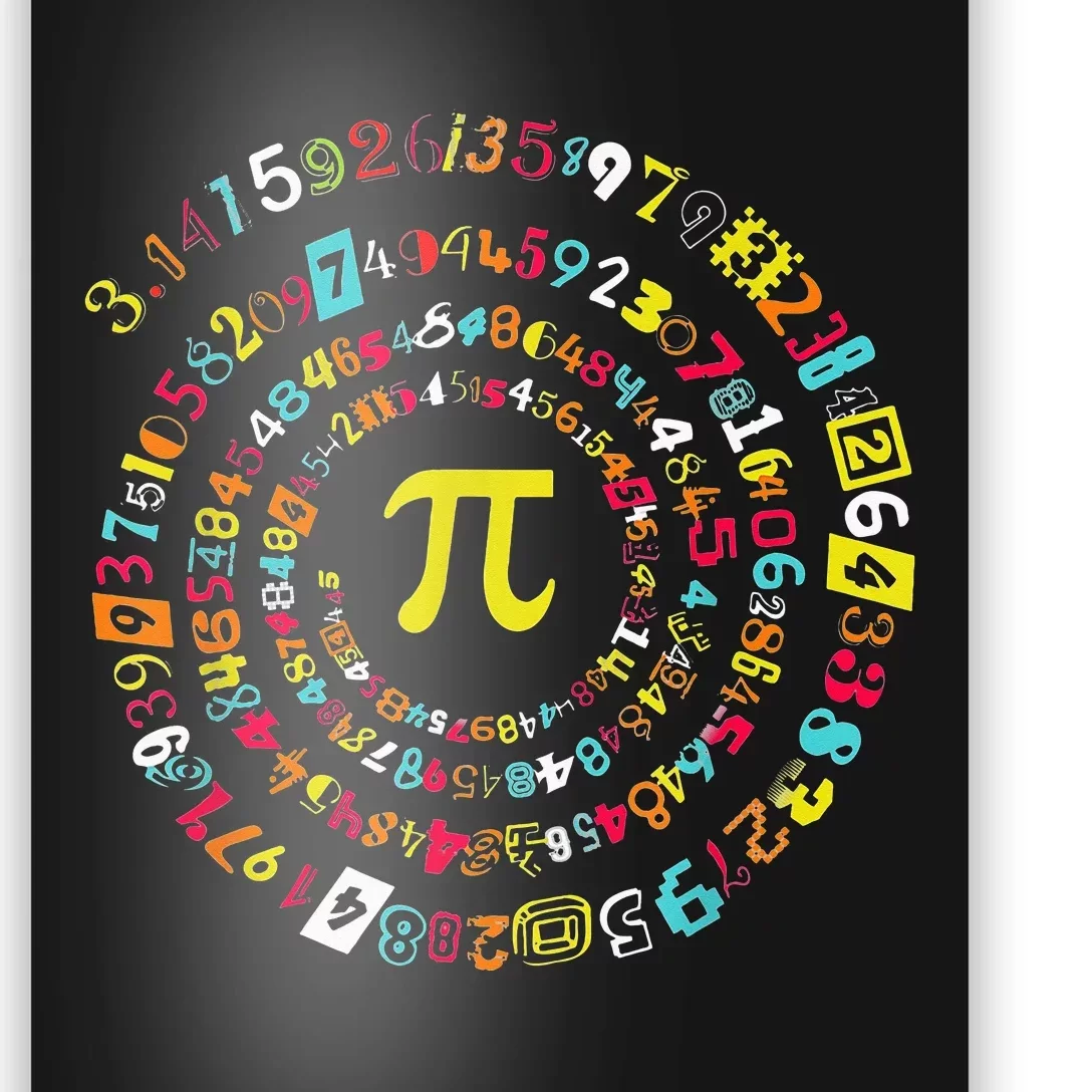 Funny Pi Day Spiral Pi Math Tee For Pi Day 3 14 Poster