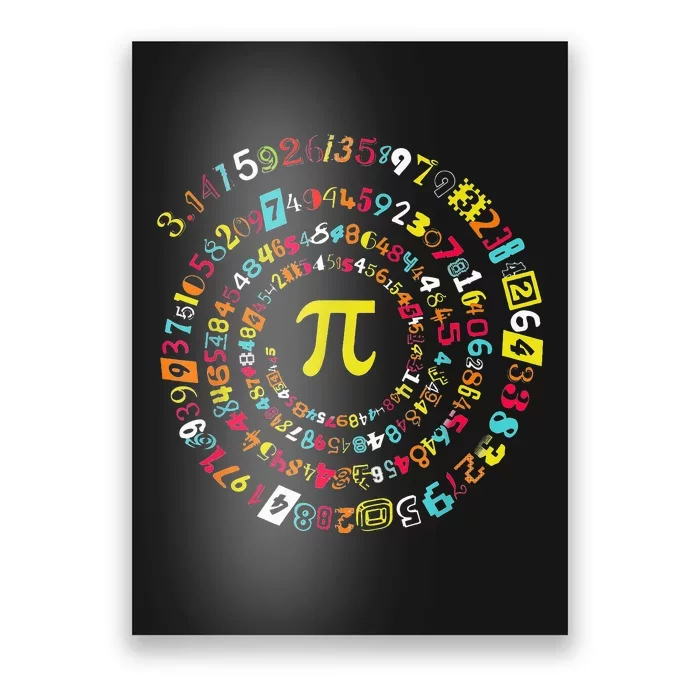 Funny Pi Day Spiral Pi Math Tee For Pi Day 3 14 Poster