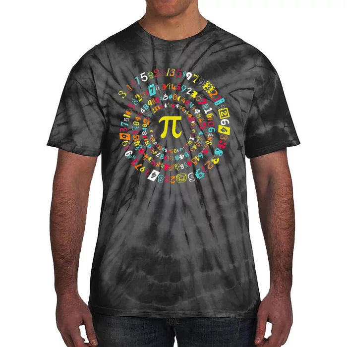 Funny Pi Day Spiral Pi Math Tee For Pi Day 3 14 Tie-Dye T-Shirt