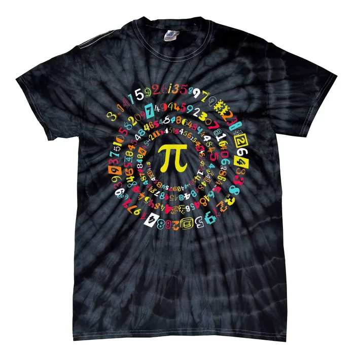 Funny Pi Day Spiral Pi Math Tee For Pi Day 3 14 Tie-Dye T-Shirt