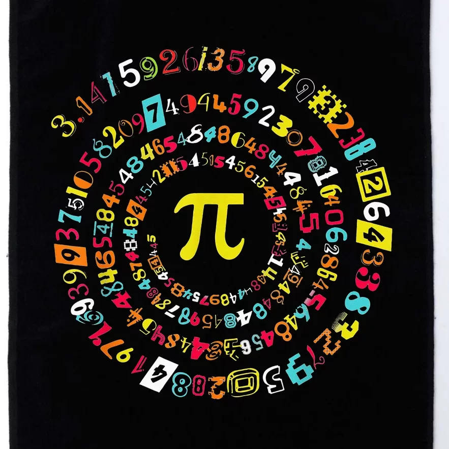 Funny Pi Day Spiral Pi Math Tee For Pi Day 3 14 Platinum Collection Golf Towel