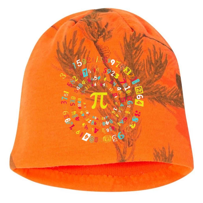 Funny Pi Day Spiral Pi Math Tee For Pi Day 3 14 Kati - Camo Knit Beanie