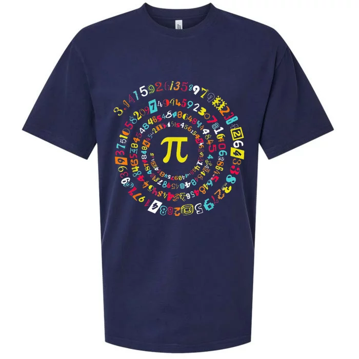 Funny Pi Day Spiral Pi Math Tee For Pi Day 3 14 Sueded Cloud Jersey T-Shirt