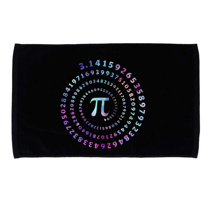 Funny Pi Day Spiral Pi Math Tee For Pi Day Microfiber Hand Towel