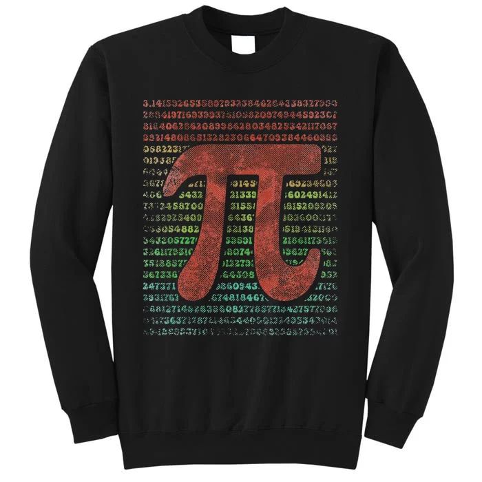 Funny Pi Day Vintage Pi Math Tee for Pi Day 3.14 Tall Sweatshirt