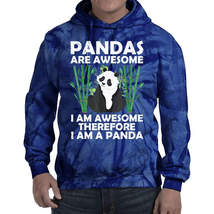 Funny Panda Design For Women Boys Girls Panda Bear Lover Tie Dye Hoodie