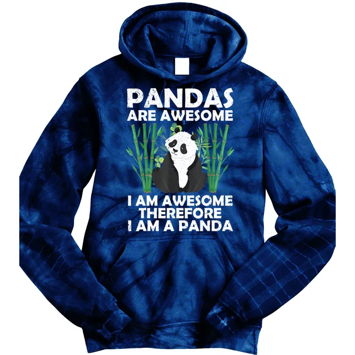 Funny Panda Design For Women Boys Girls Panda Bear Lover Tie Dye Hoodie