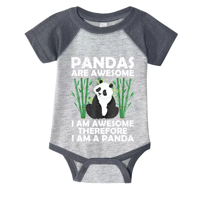 Funny Panda Design For Women Boys Girls Panda Bear Lover Infant Baby Jersey Bodysuit