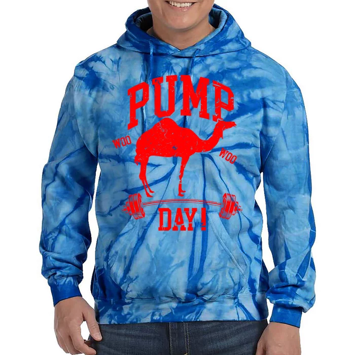 Funny Pump Day Hump Day Camel Weight Lifting Training Gym Gift Tie Dye Hoodie